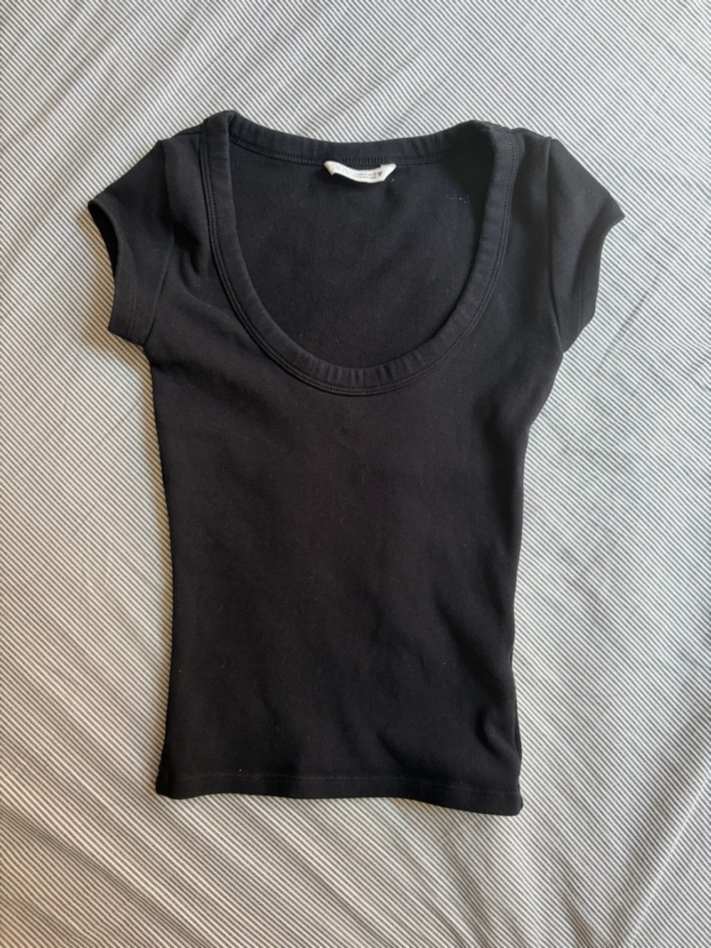 Zara Cotton Scoop Neck Short Sleeve Tank